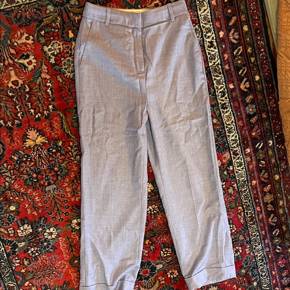 J. Crew Gray Women's High Waist Trousers Lavender Size 2